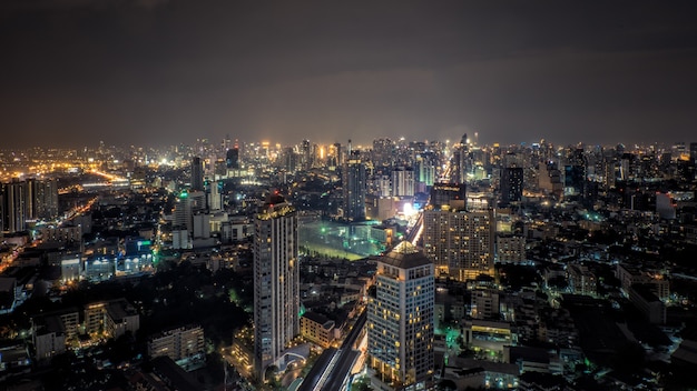 태국의 수도 방콕의 상위 뷰