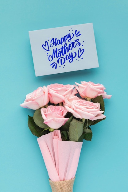 Free photo top view beautiful assortment for mother's day
