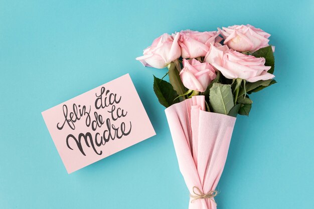 top view beautiful assortment for mother's day