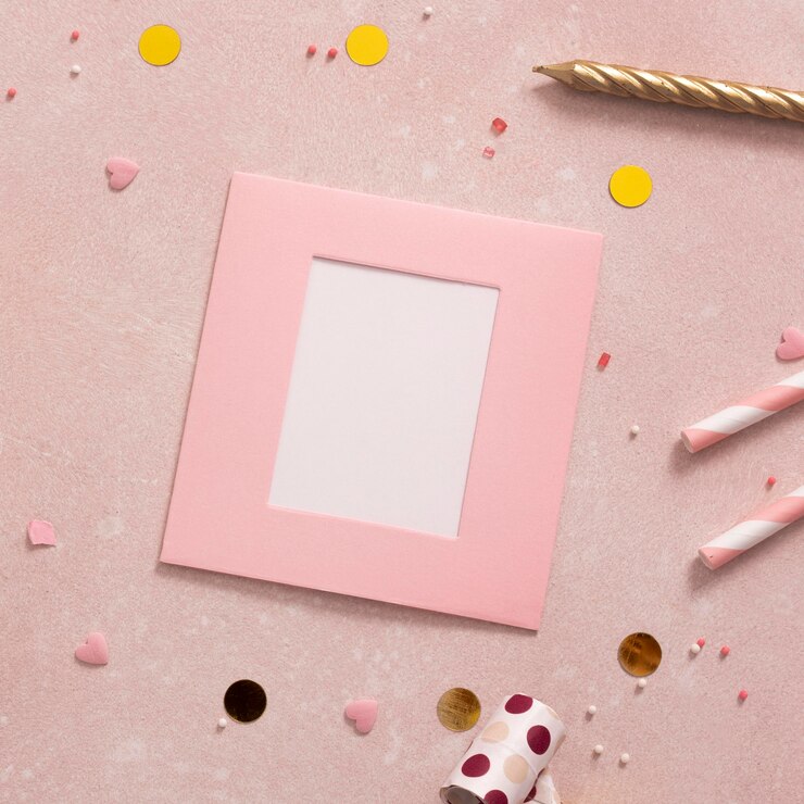 Free Photo top view of beautiful birthday concept