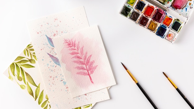 top view beautiful drawing concept