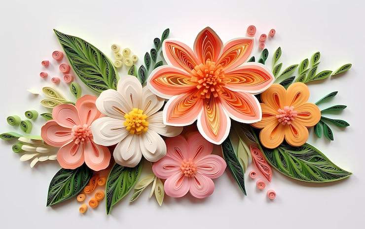 Free Photo top view beautiful flowers arrangement