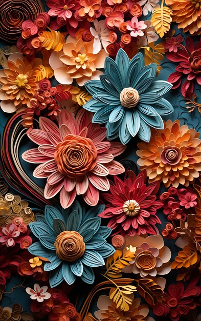 Top view beautiful flowers arrangement