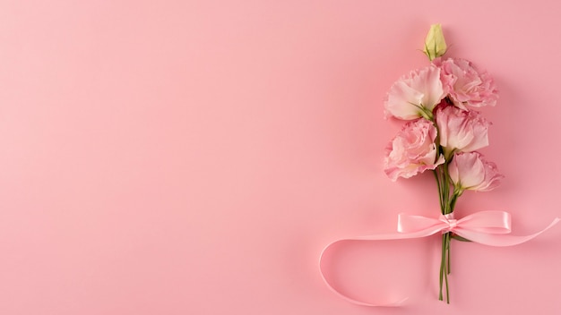 Top view of beautiful flowers bouquet