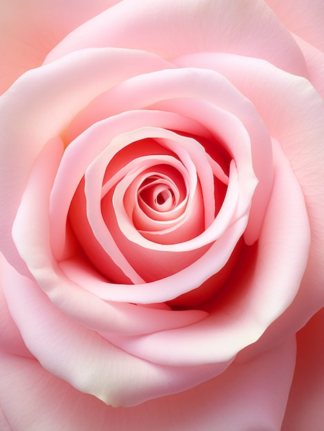 Бесплатное фото Вид сверху красивая розовая роза
