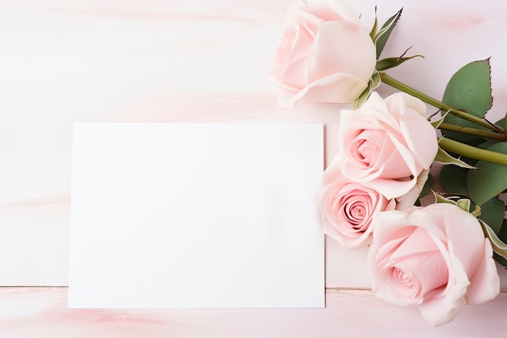 Free Photo top view beautiful roses arrangement
