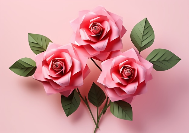 Free photo top view beautiful roses arrangement