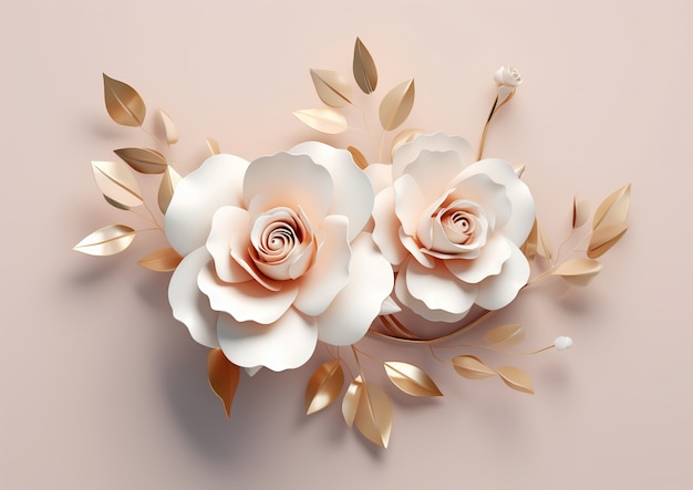 上面図の美しいバラのアレンジメント