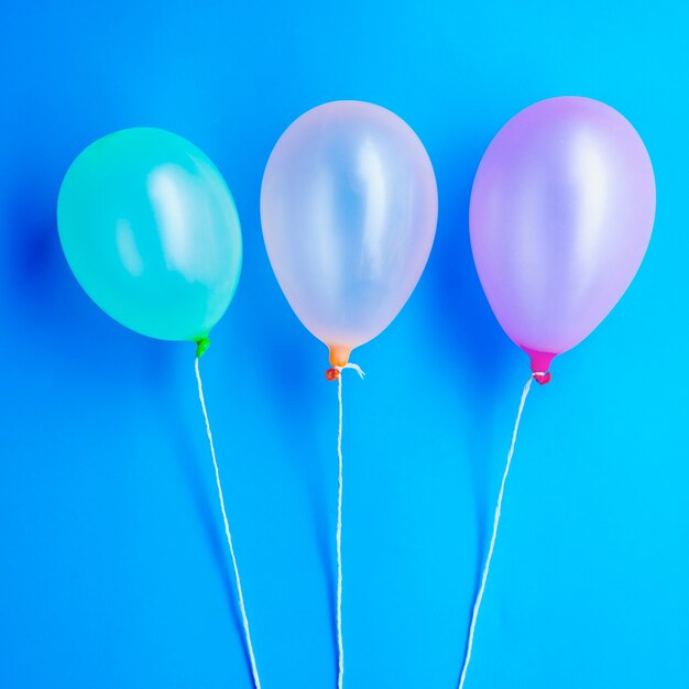 Вид сверху на день рождения воздушные шары
