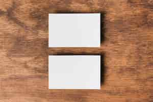 Free photo top view blank business card