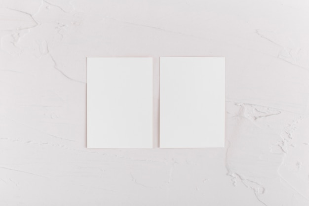 Free photo top view blank business cards