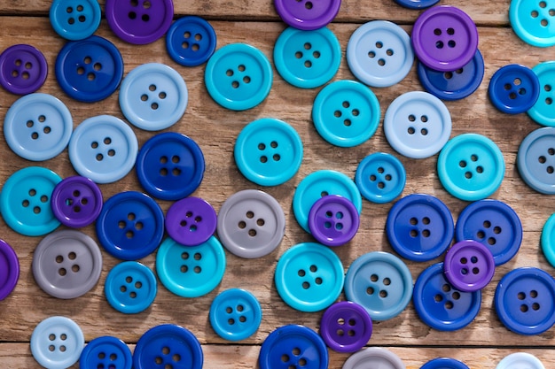 Top view of blue buttons