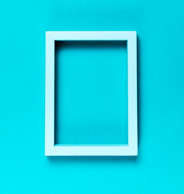 Top view blue decorative frame