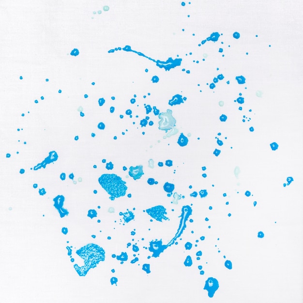 Top view blue paint splash