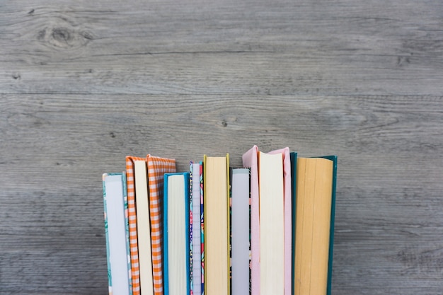 Top view of books