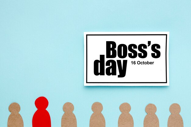 Top view of boss day concept