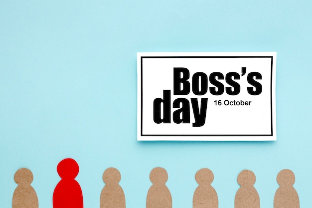 Top view of boss day concept