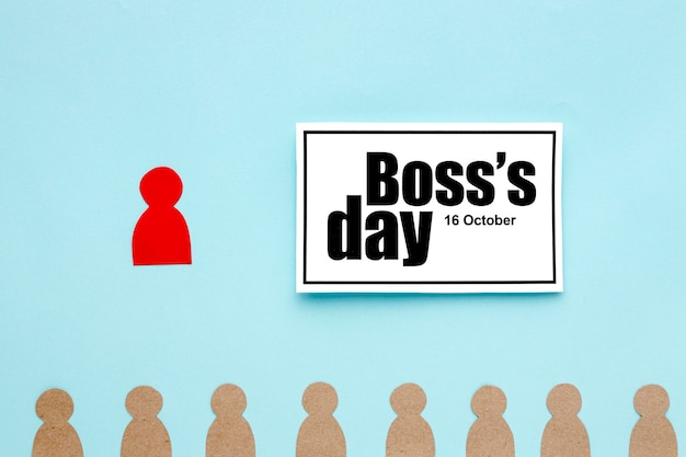 Top view of boss day concept