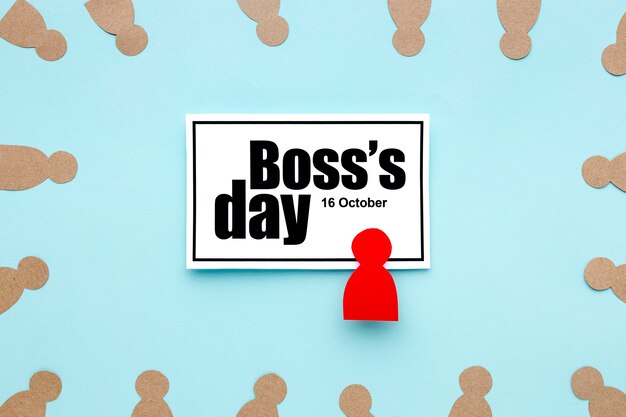 Top view of boss day concept