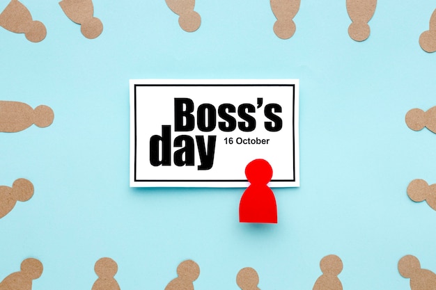 Top view of boss day concept