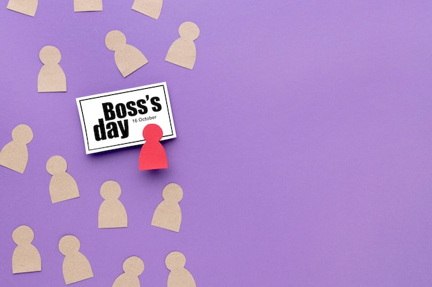 Top view of boss day concept