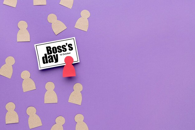 Top view of boss day concept