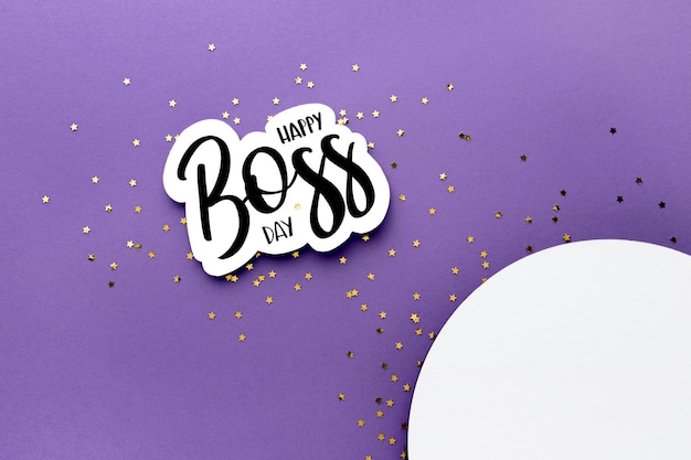 Top view of boss day concept