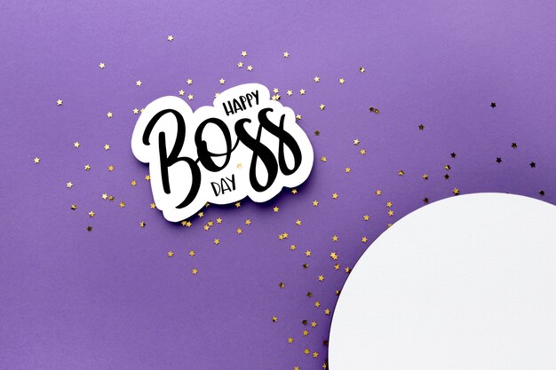 Top view of boss day concept