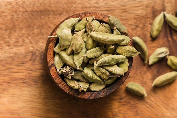 Free Photo top view bowl with seeds