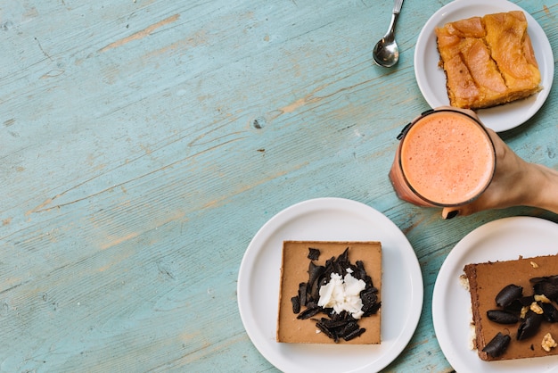 Top view breakfast