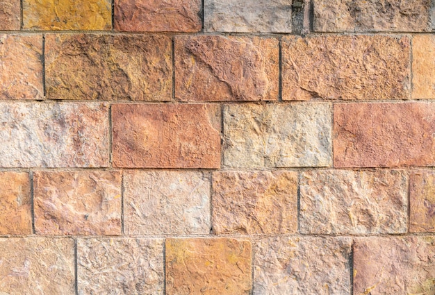 Top view of brick wall
