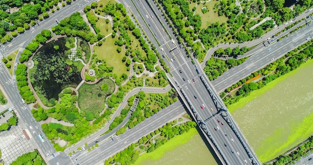 Top view at bridge