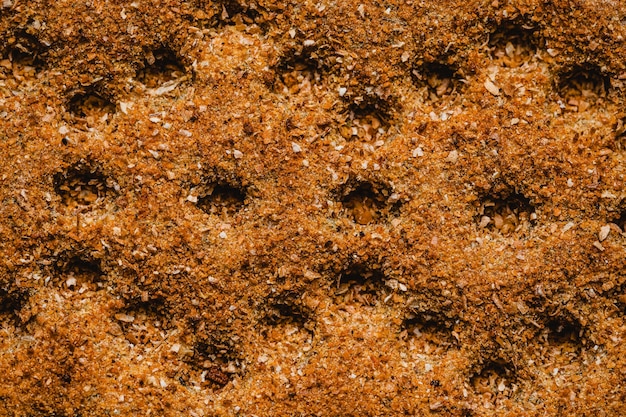 Free photo top view brown organic background