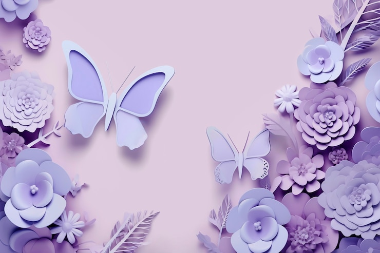 Free Photo top view butterflies in studio