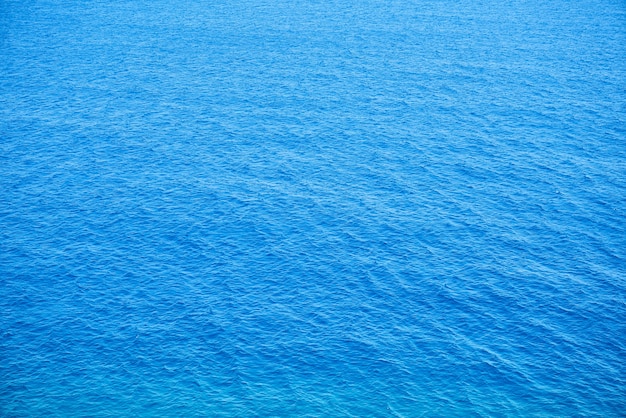 Free photo top view of calm blue sea