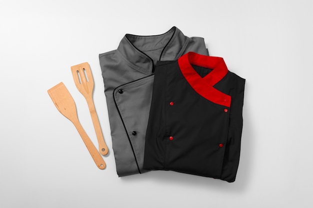 Top view over chef attire