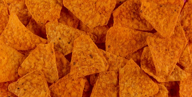 Top view chips texture horizontal