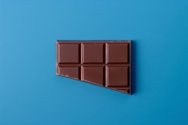 Top view on chocolate bar