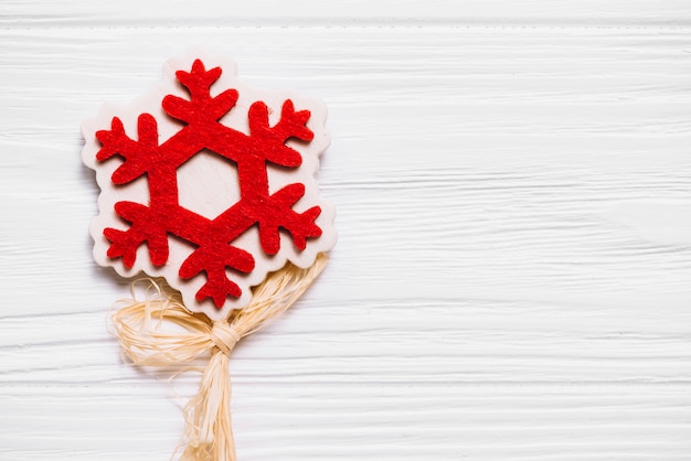 Top view christmas snowflake