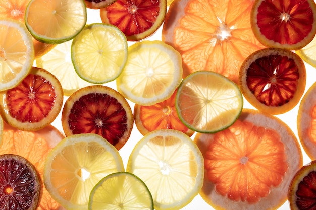 Top view citrus arrangement