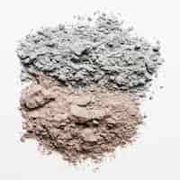 Free photo top view clay powder