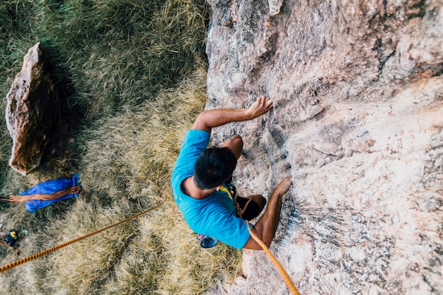 Top view of climber