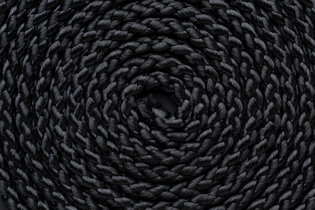 Крупным планом вид сверху композиции текстуры веревки