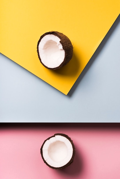 Top view of coconut concept