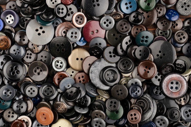 Top view of colored buttons