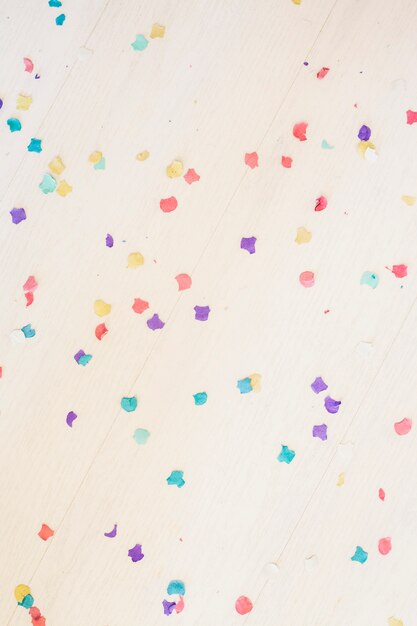 Top view colorful confetti