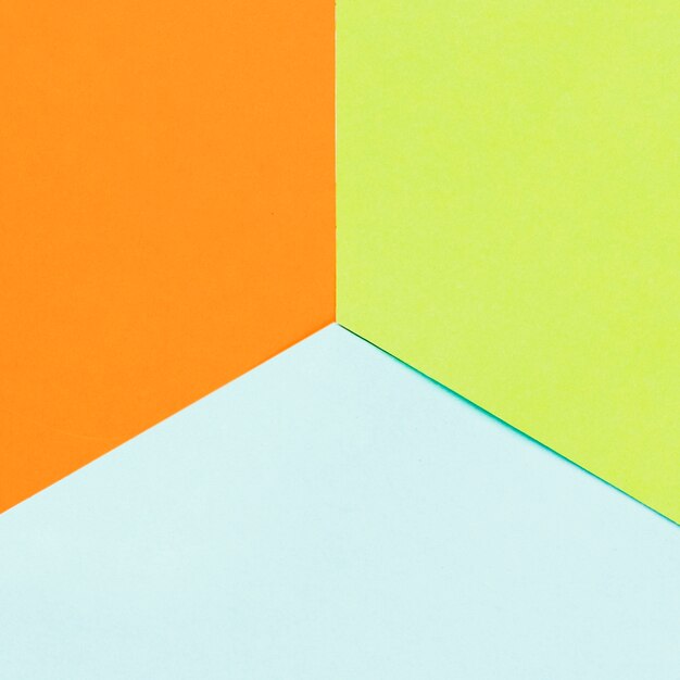 Top view colorful geometric shapes