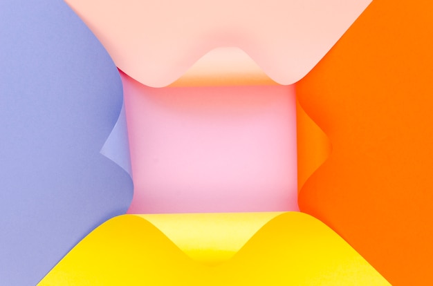 Free photo top view of colorful paper geometry