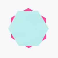 Free photo top view colorful paper hexagon