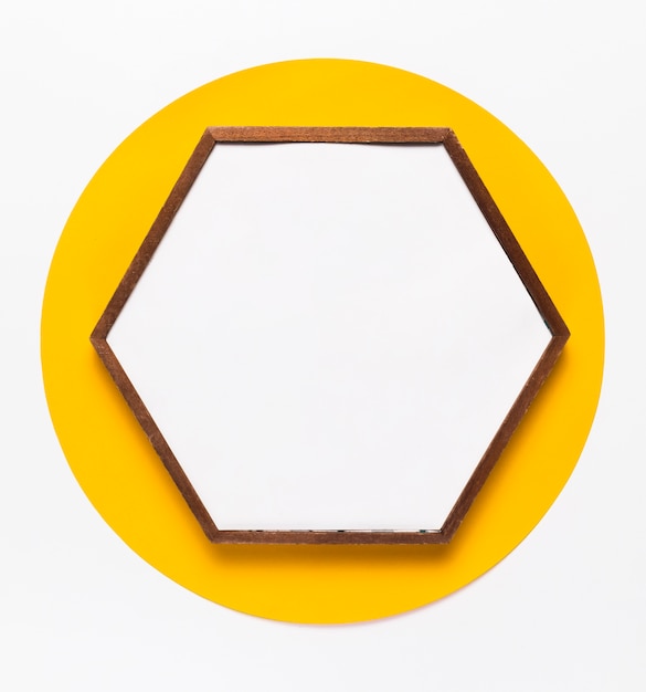 Free photo top view colorful paper hexagon